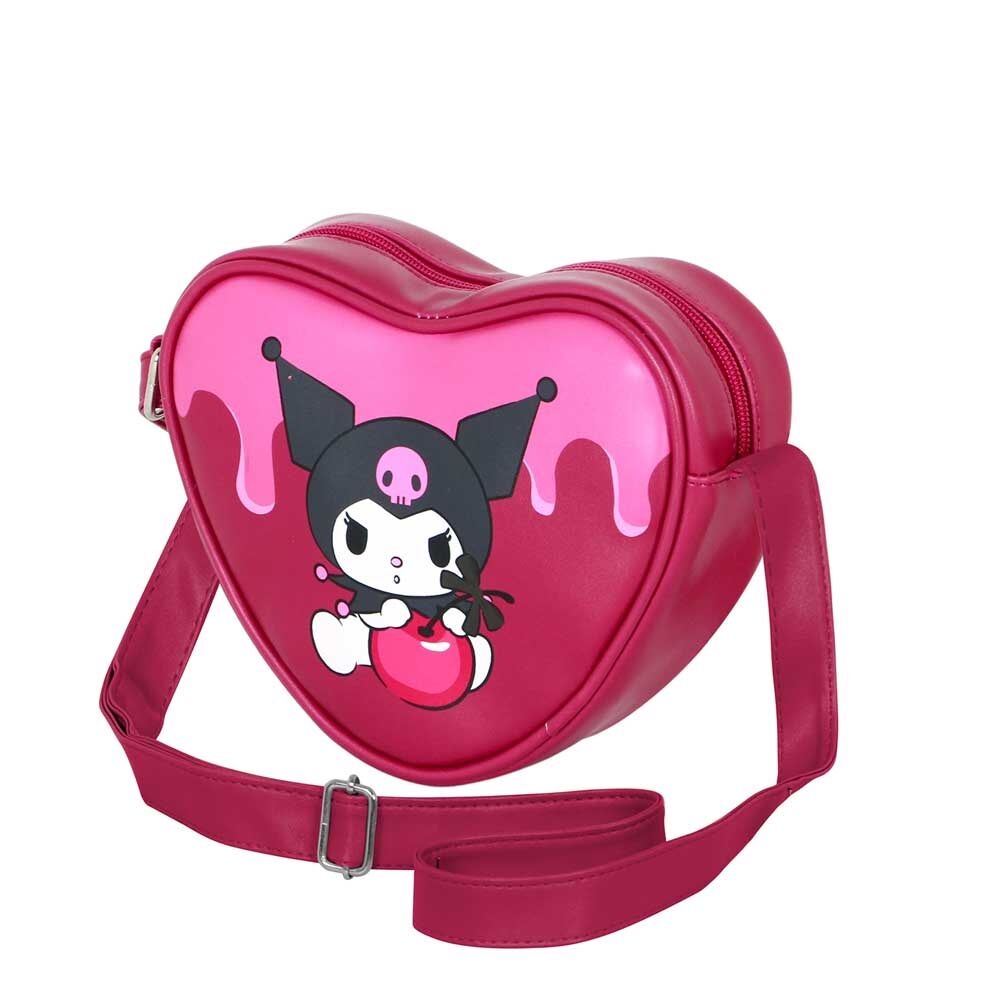 Bolso corazón fucsia de Kuromi con diseño Cherry - 2