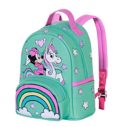 Mochila Fantasy de Minnie Disney verde agua con unicornio y arcoíris