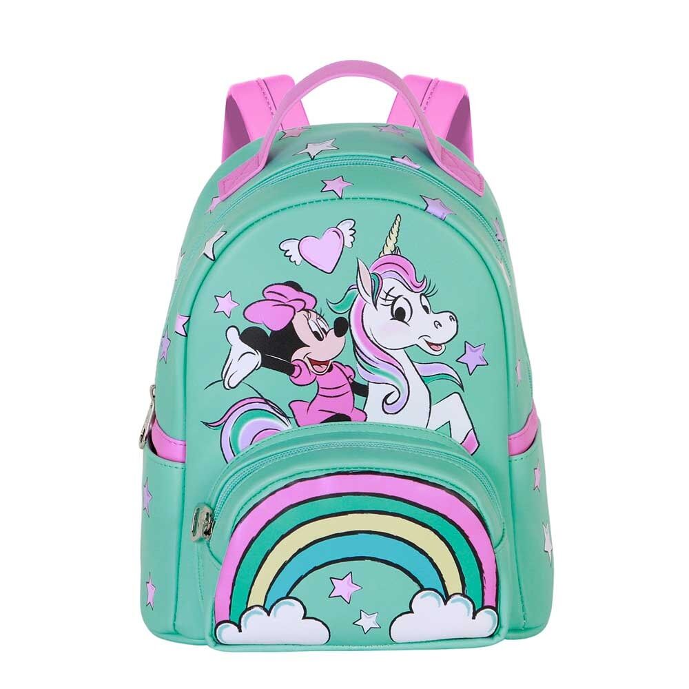 Mochila Fantasy de Minnie Disney verde agua con unicornio y arcoíris - 3