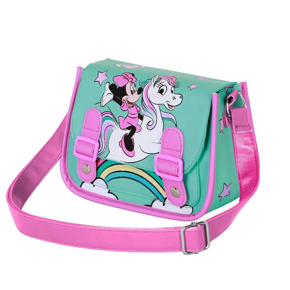 Bandolera Fantasy de Minnie Disney verde y rosa con unicornio