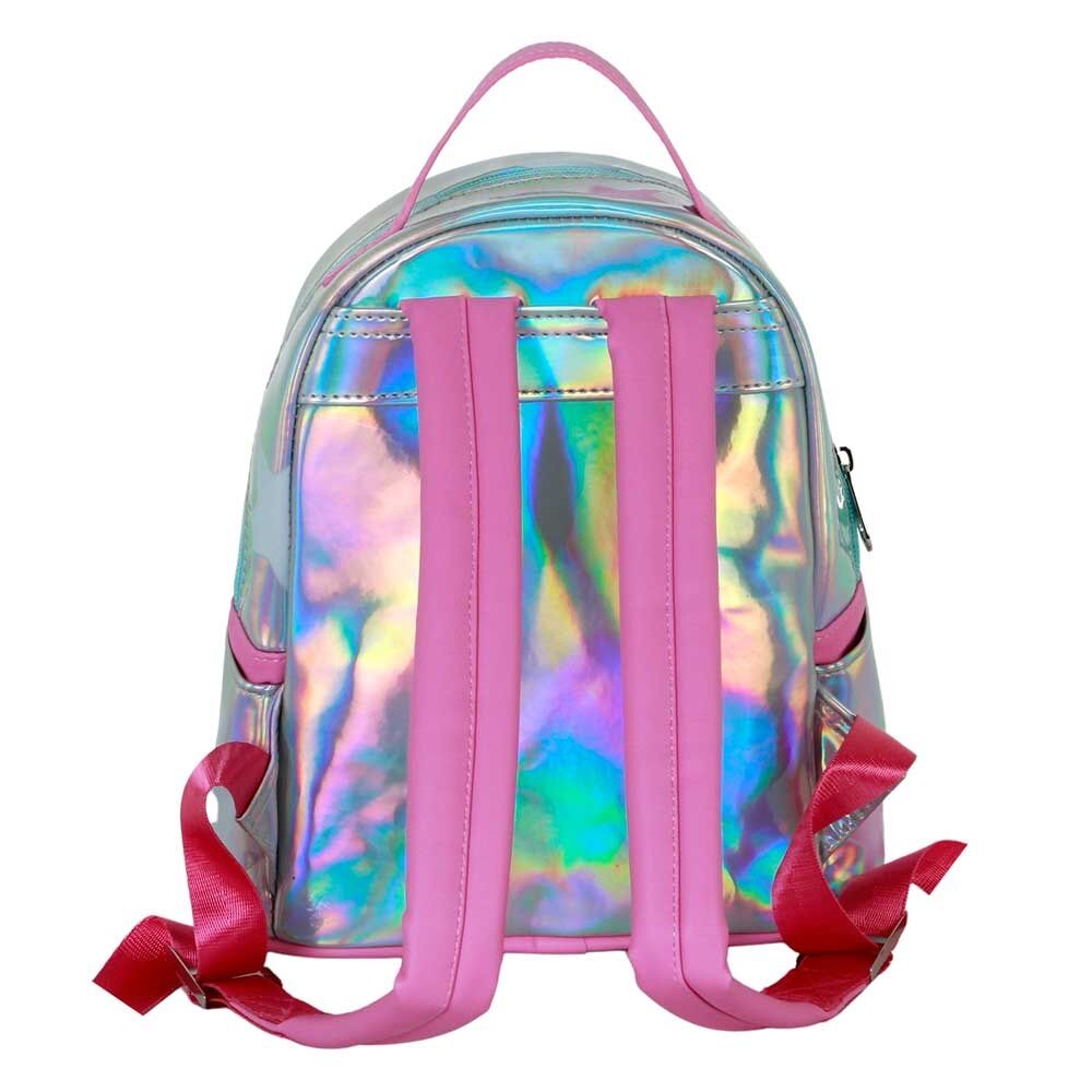 Mochila escolar iridiscente de Stitch Disney con detalles rosas - 2