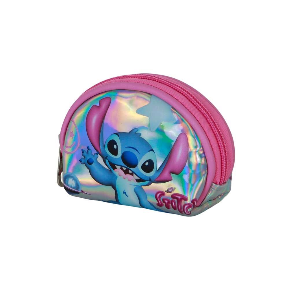 Monedero rosa holográfico de Stitch Disney
