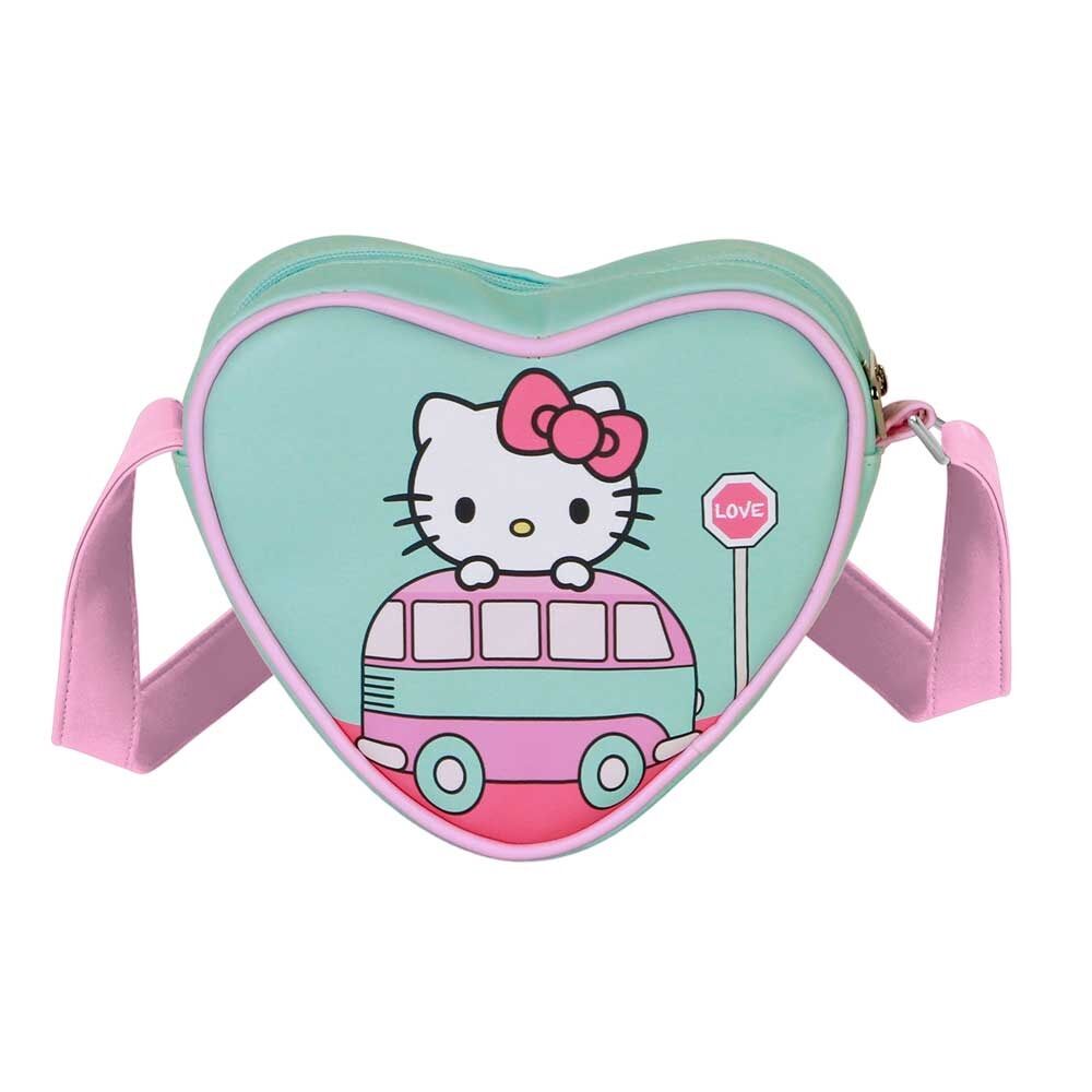 Bolso corazón Van de Hello Kitty en verde menta y rosa