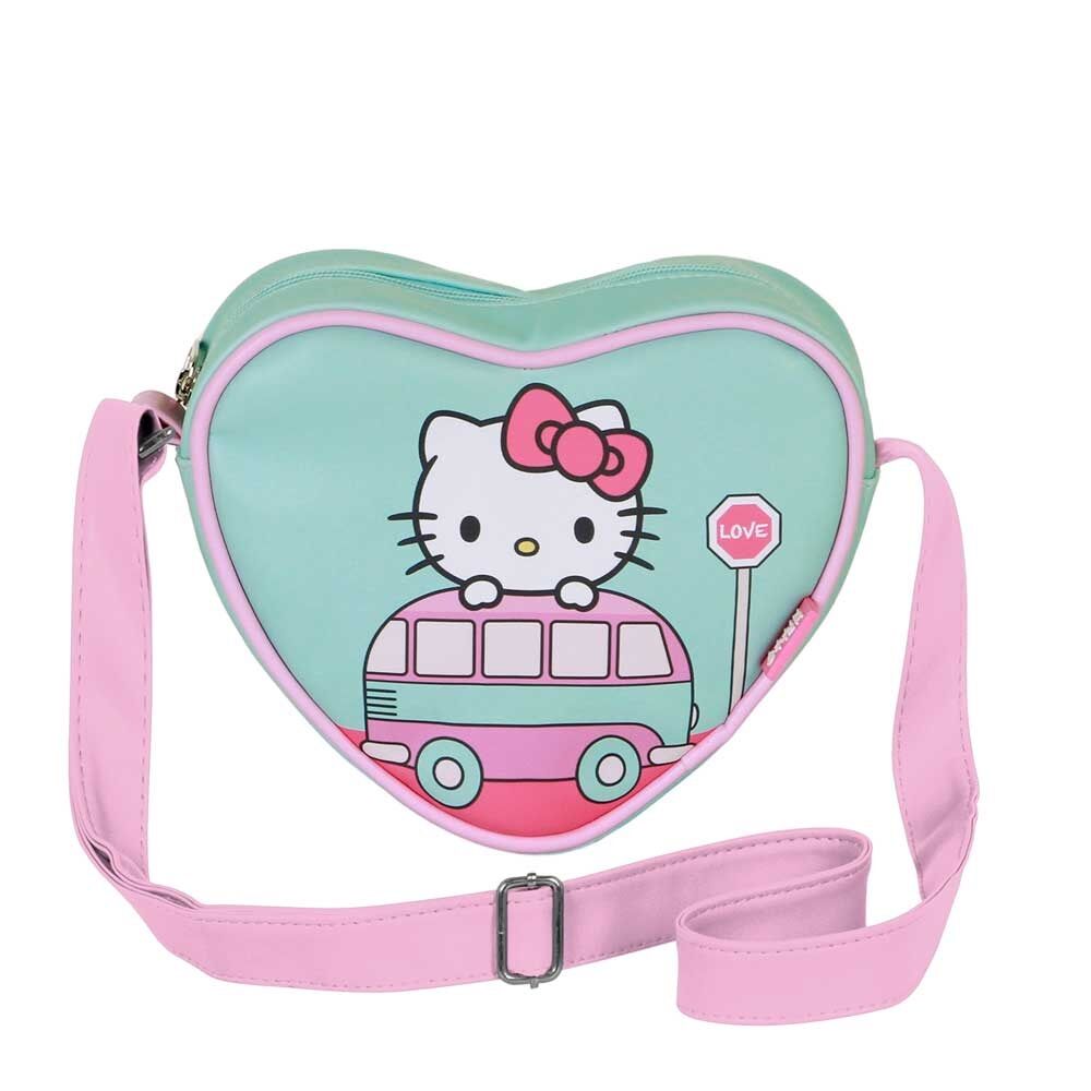 Bolso corazón Van de Hello Kitty en verde menta y rosa - 2