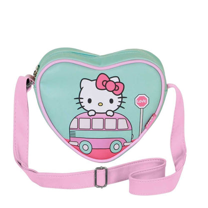Bolso corazón Van de Hello Kitty en verde menta y rosa - 2