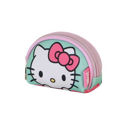 Monedero Van Hello Kitty turquesa y rosa con cremallera - 3