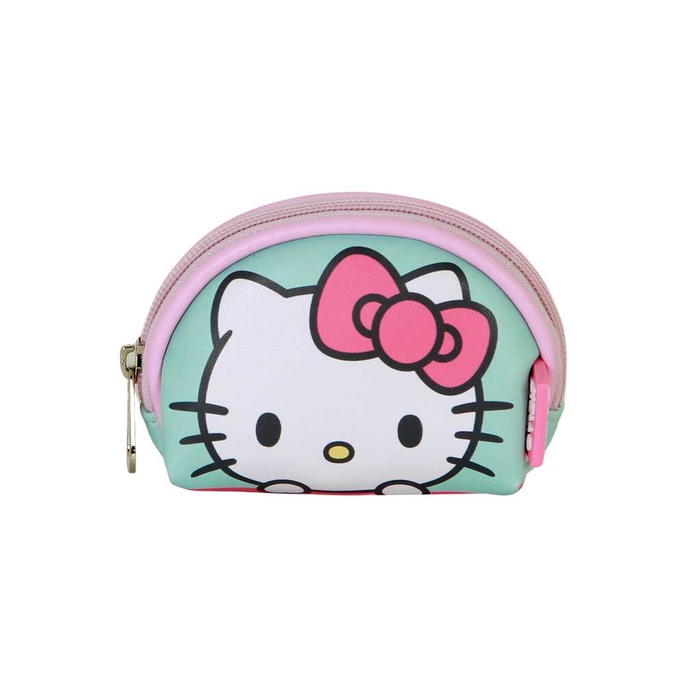 Monedero Van Hello Kitty turquesa y rosa con cremallera