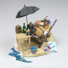 Maqueta Model Kit de Porco Rosso en su refugio costero a escala 1:48