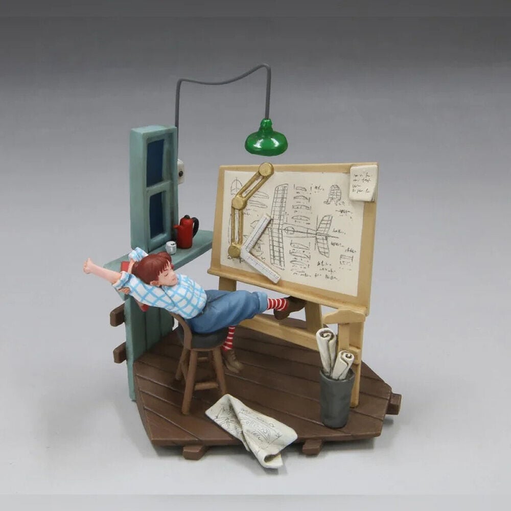 Model Kit Fio Sleepless de Porco Rosso a escala 1:48 con pizarra y lámpara - 2
