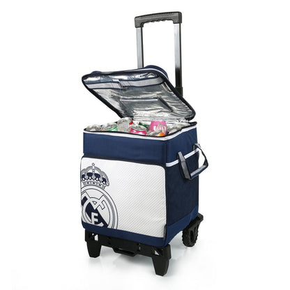 Bolsa porta alimentos con ruedas del Real Madrid en azul marino