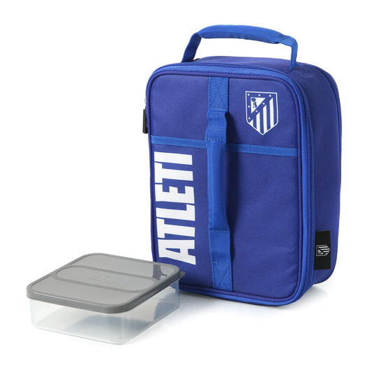 Bolsa térmica azul del Atlético de Madrid con tupper