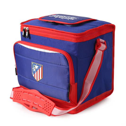 Bolsa térmica plegable del Atlético de Madrid azul y roja
