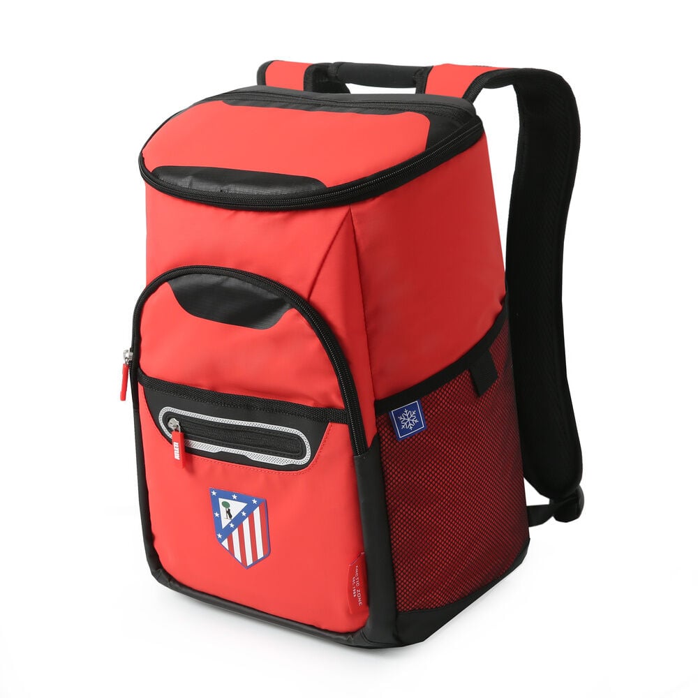 Mochila térmica porta alimentos del Atlético de Madrid en rojo y negro