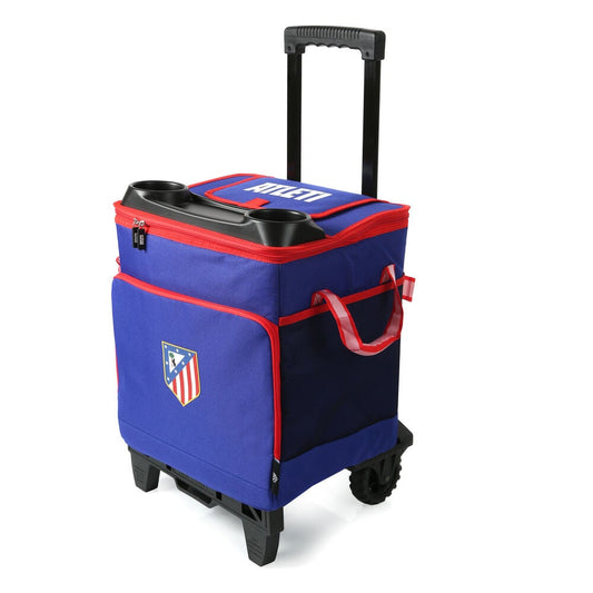 Bolsa porta alimentos con carrito y ruedas del Atlético de Madrid