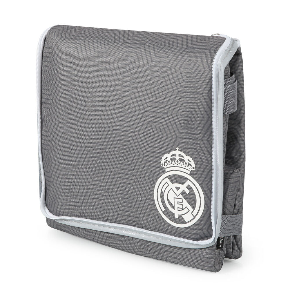 Bolsa porta alimentos plegable gris del Real Madrid con correa lateral - 2