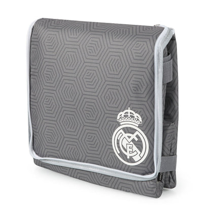 Bolsa porta alimentos plegable gris del Real Madrid con correa lateral - 2