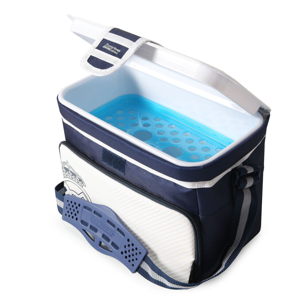 Bolsa porta alimentos azul marino y blanca del Real Madrid - 2