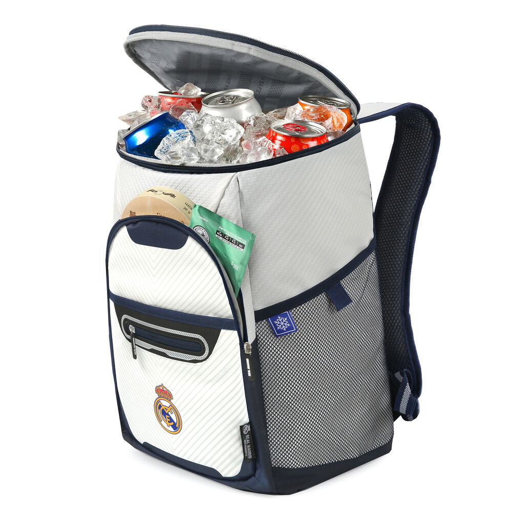 Mochila térmica porta alimentos Real Madrid blanca y azul - 2