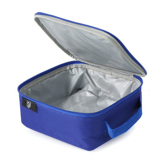 Bolsa térmica azul del Atlético de Madrid con botella y tupper - 2