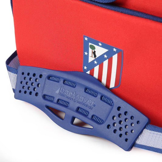 Bolsa térmica roja y azul del Atlético de Madrid con correa y bolsillo frontal - 2
