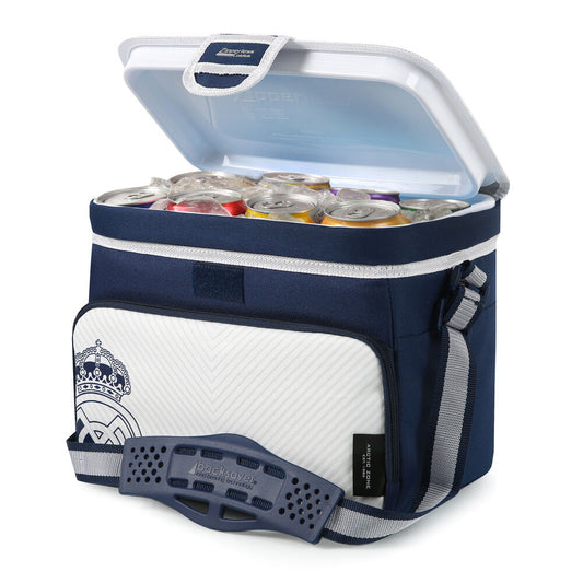 Bolsa porta alimentos azul marino y blanca del Real Madrid - 3
