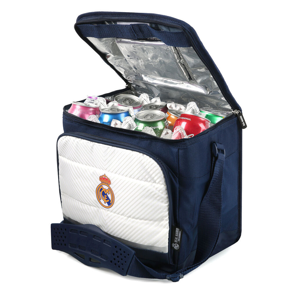 Bolsa porta alimentos plegable azul marino y blanca del Real Madrid - 3