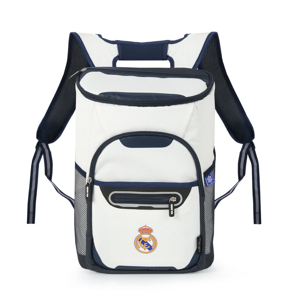 Mochila térmica porta alimentos Real Madrid blanca y azul - 3