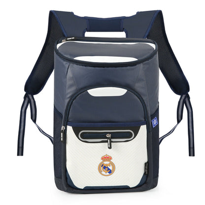 Mochila térmica porta alimentos del Real Madrid azul marino y blanca - 3