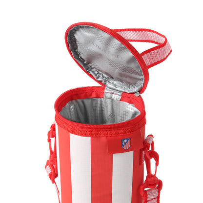 Botellero térmico rojo y blanco del Atlético de Madrid con correa - 3