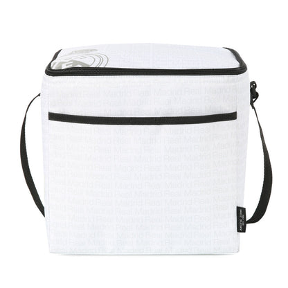 Bolsa porta alimentos plegable blanca del Real Madrid con asa bandolera - 4