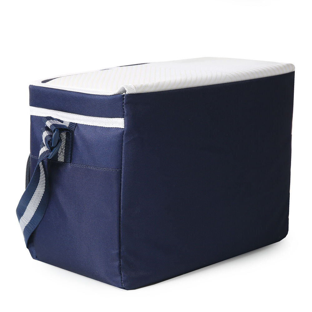 Bolsa porta alimentos azul marino y blanca del Real Madrid - 4