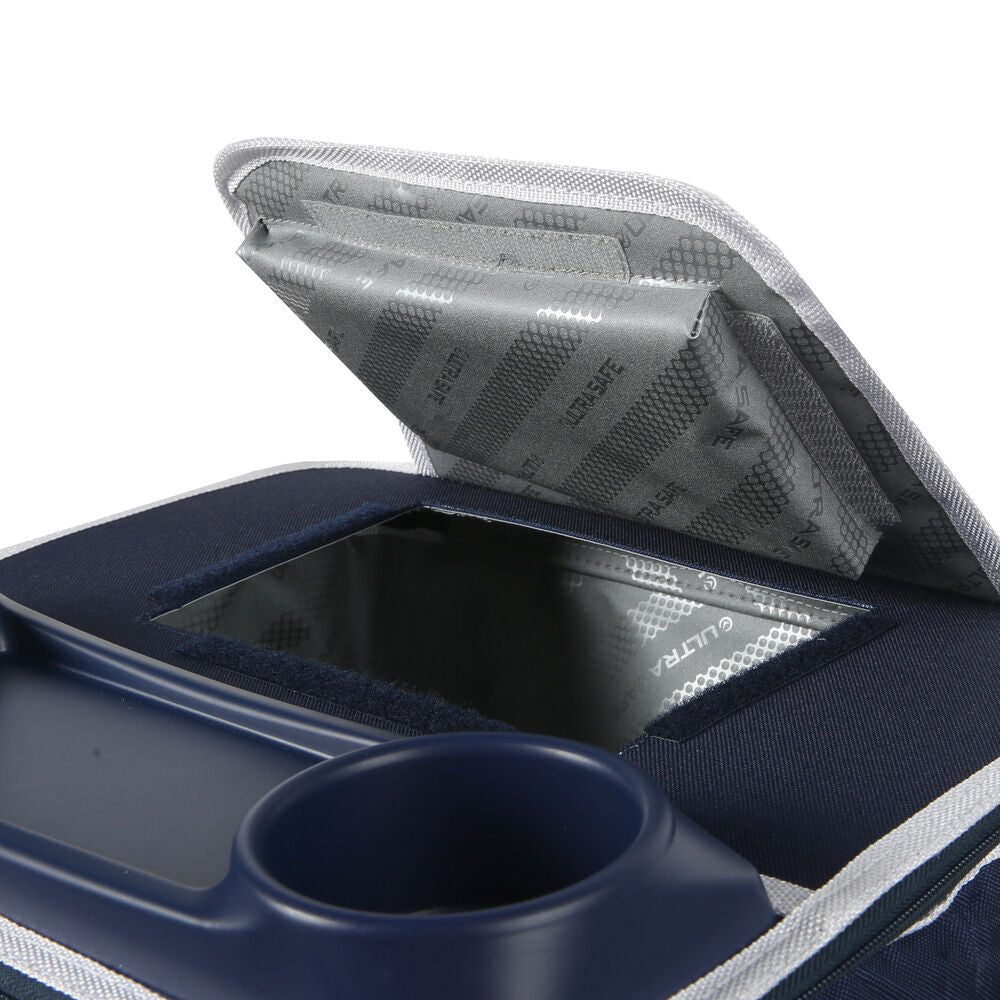 Bolsa porta alimentos con ruedas del Real Madrid en azul marino - 4