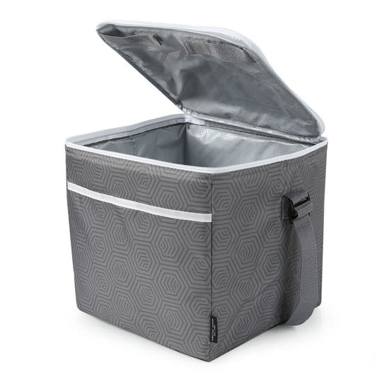 Bolsa porta alimentos plegable gris del Real Madrid con correa lateral - 5