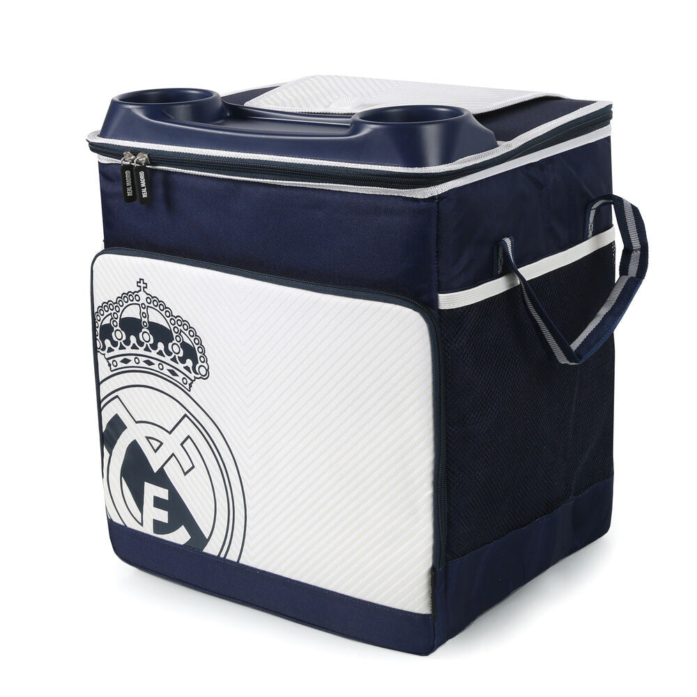 Bolsa porta alimentos con ruedas del Real Madrid en azul marino - 5