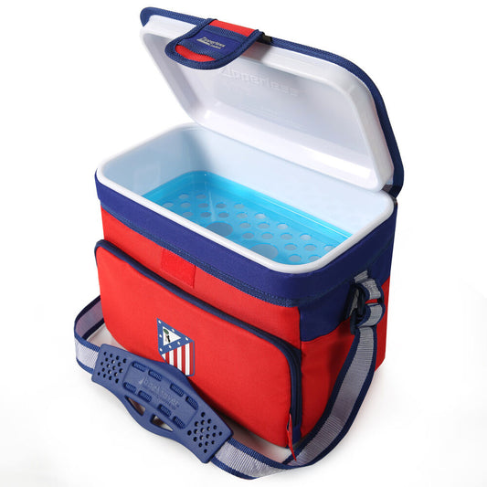 Bolsa térmica roja y azul del Atlético de Madrid con correa y bolsillo frontal - 5