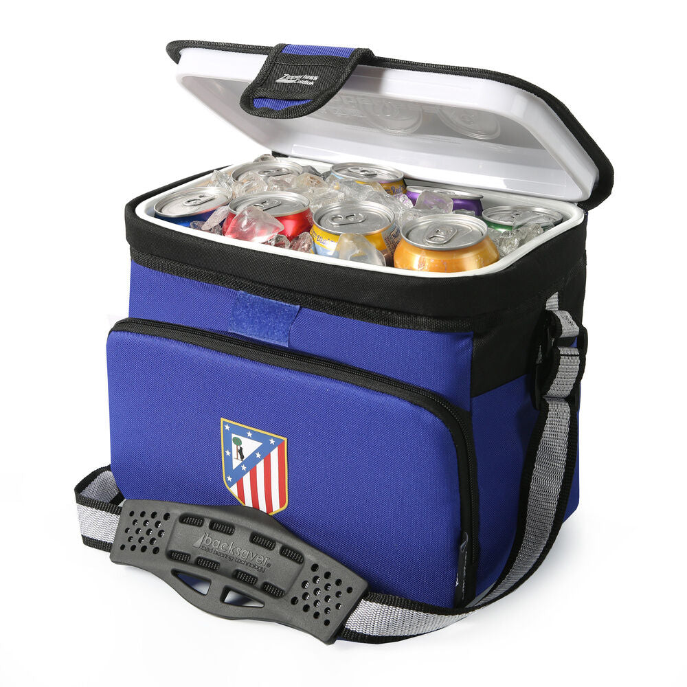 Bolsa térmica azul del Atlético de Madrid con bandolera y bolsillo frontal - 5