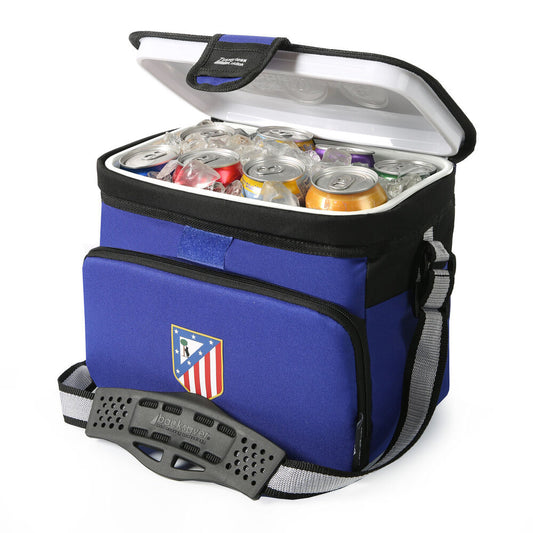 Bolsa térmica azul del Atlético de Madrid con bandolera y bolsillo frontal - 5