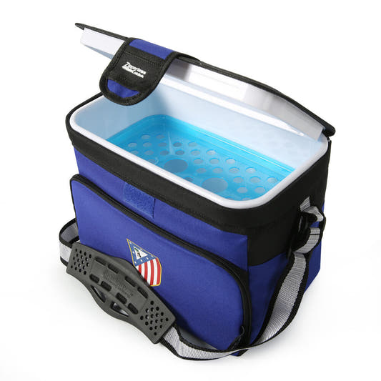Bolsa térmica azul del Atlético de Madrid con bandolera y bolsillo frontal - 6