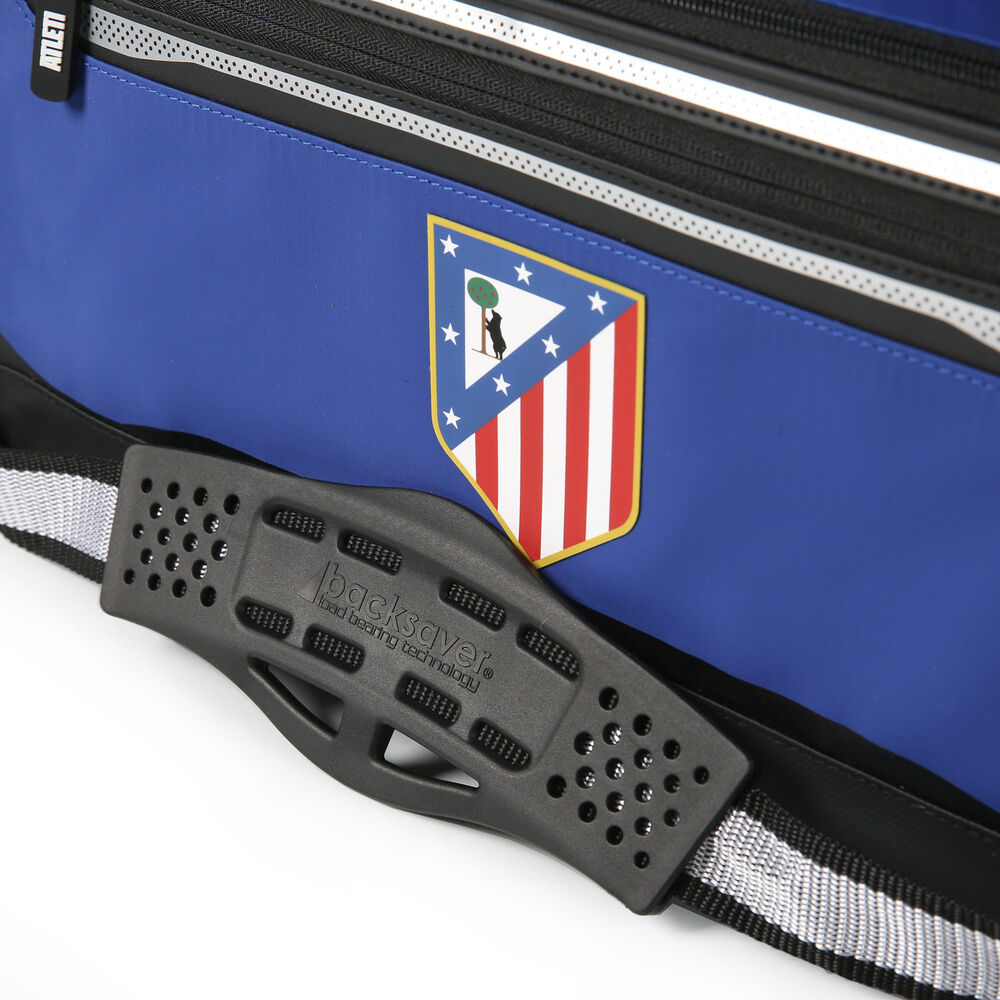 Bolsa porta alimentos plegable azul del Atlético de Madrid con tapa rígida y bolsillo frontal - 9