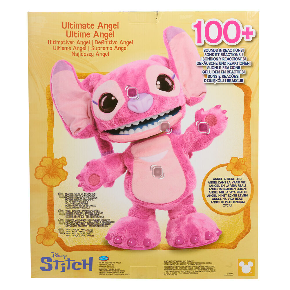Peluche interactivo Angel Stitch Disney rosa de 43 cm - 9