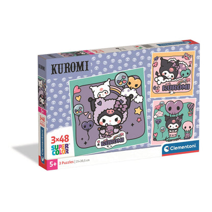 Caja de 3 puzzles Clementoni de Kuromi de 48 piezas
