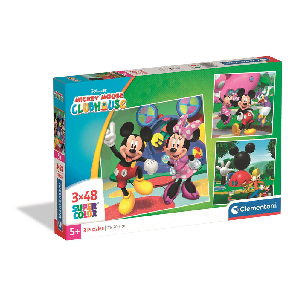 Puzzle Clementoni de Mickey Mouse Clubhouse con tres escenas Disney