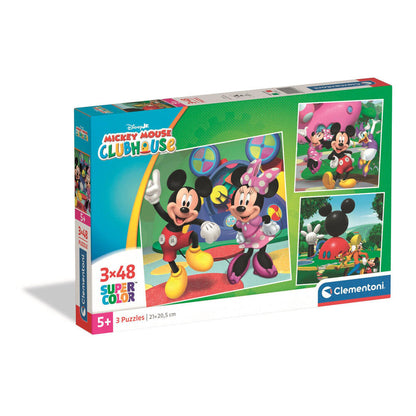Puzzle Clementoni de Mickey Mouse Clubhouse con tres escenas Disney