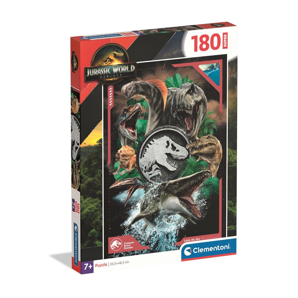 Puzzle Clementoni Jurassic World de 180 piezas con dinosaurios