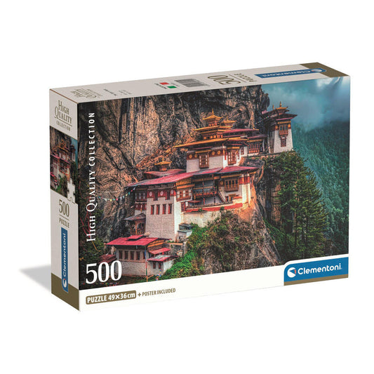 Puzzle Clementoni The Tiger's Nest de 500 piezas con monasterio en la montaña