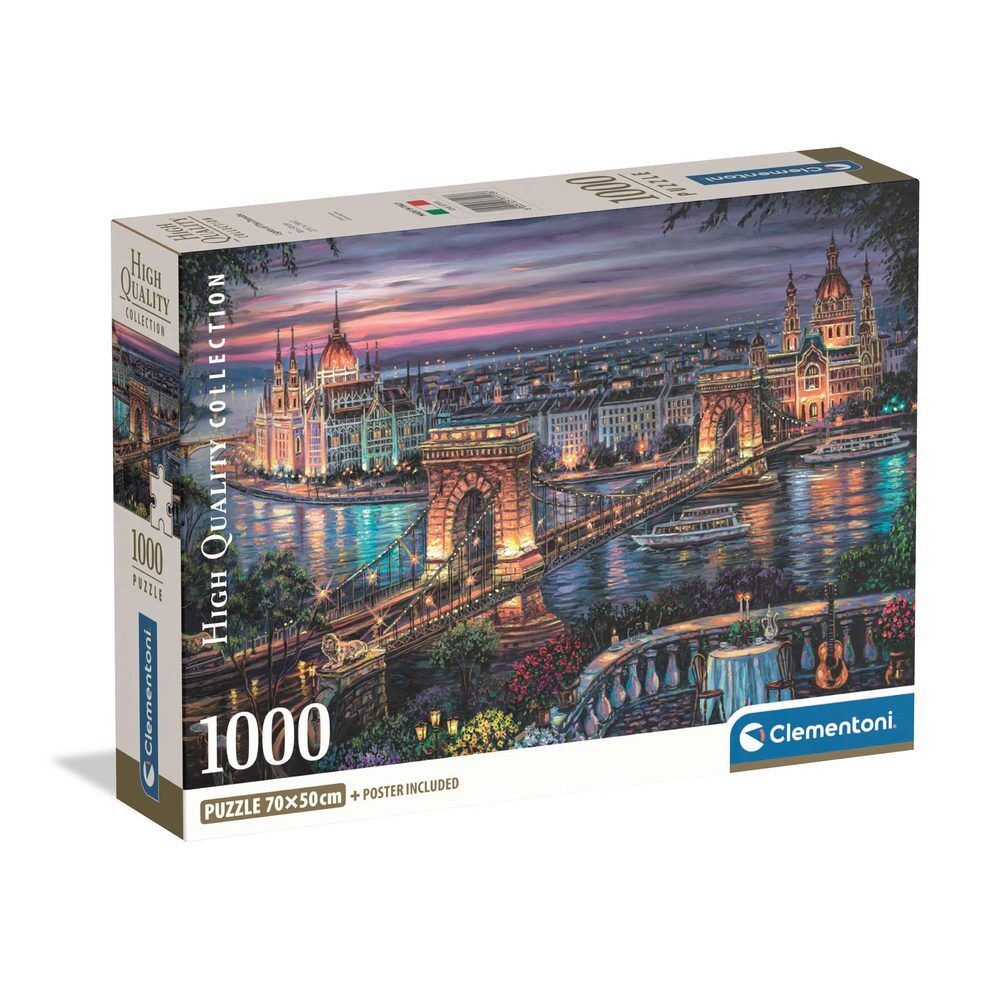 Puzzle Clementoni Lights of the Danube de 1000 piezas