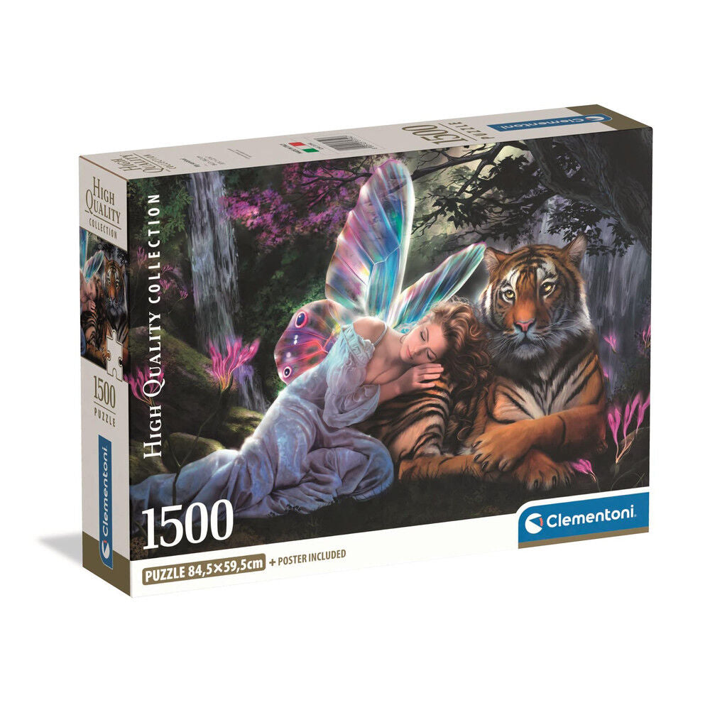 Puzzle Clementoni My Sentinel de 1500 piezas con tigre y figura alada