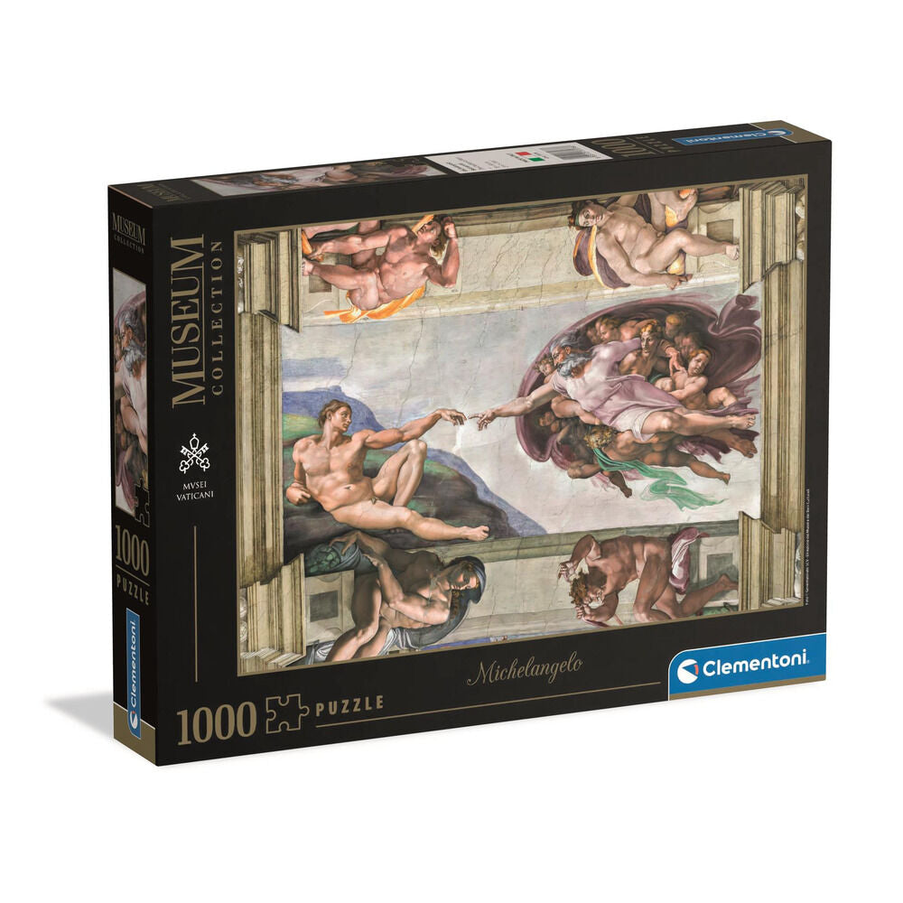 Puzzle Clementoni de 1000 piezas con The Creation of Man de Michelangelo