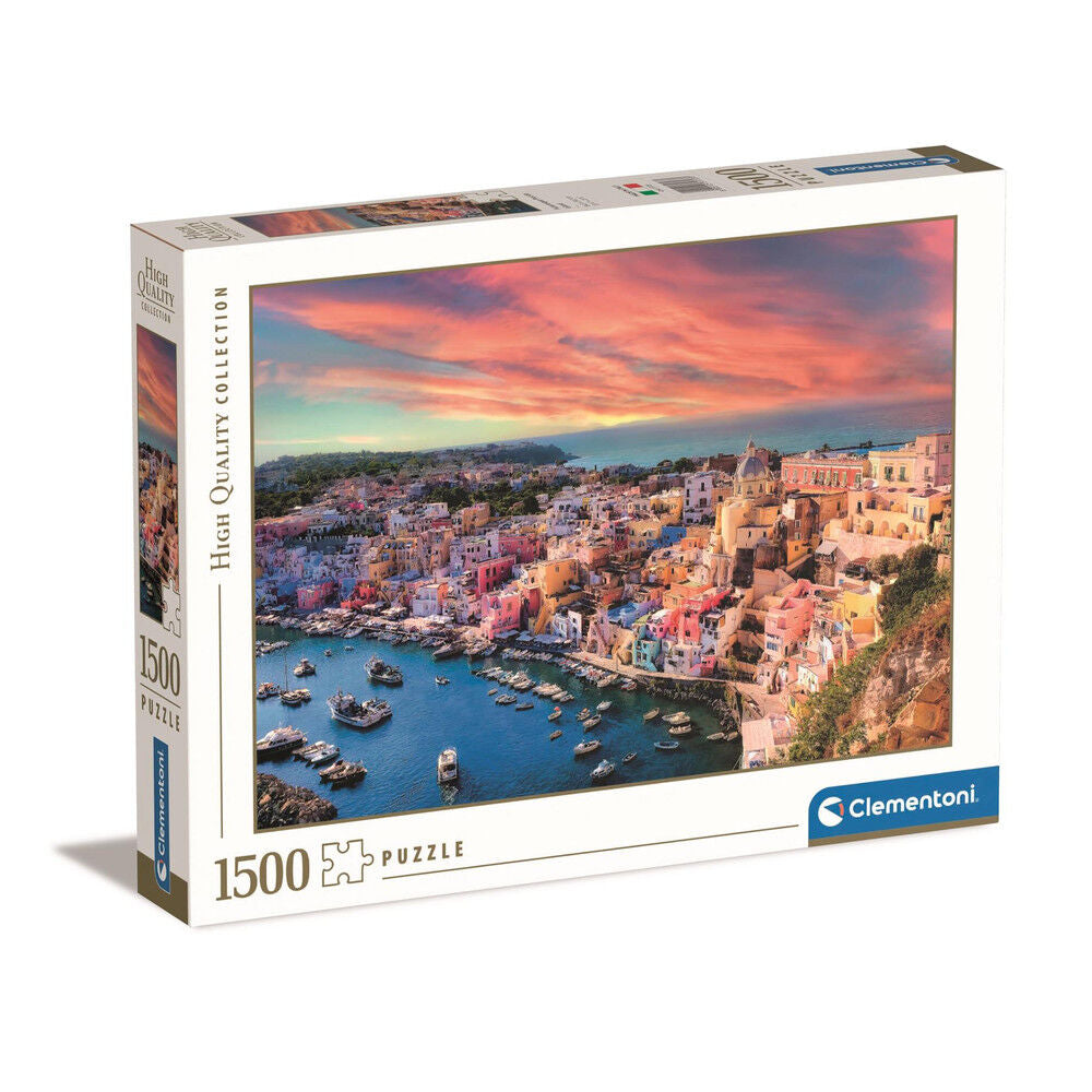 Puzzle Clementoni de 1500 piezas con paisaje costero de Procida