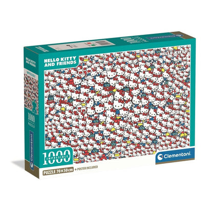 Puzzle Clementoni imposible de Hello Kitty y sus amigos de 1000 piezas